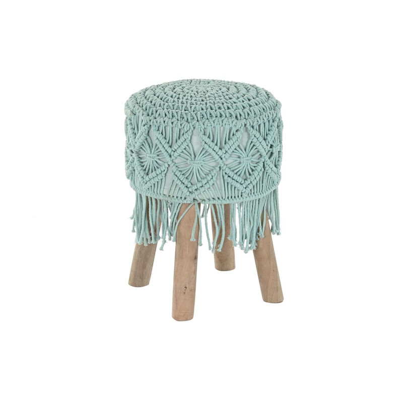Reposapiés DKD Home Decor Madera Marrón Algodón Menta (30 x 30 x 45 Reposapiés DKD Home Decor Madera Marrón Algodón Menta (30 x 30 x 45