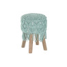 Reposapiés DKD Home Decor Madera Marrón Algodón Menta (30 x 30 x 45