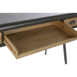 Escritorio DKD Home Decor Natural Gris claro Metal Abeto Madera de abe