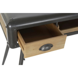 Escritorio DKD Home Decor Natural Gris claro Metal Abeto Madera de abe