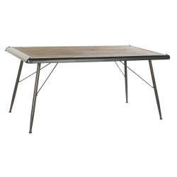 Mesa de Comedor DKD Home Decor Abeto Natural Metal Gris claro 161 x 90