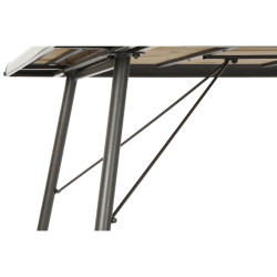 Mesa de Comedor DKD Home Decor Abeto Natural Metal Gris claro 161 x 90