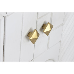 Aparador DKD Home Decor Rombos Blanco Latón Madera de mango (157 x 43