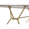 Mesa de Comedor DKD Home Decor Gris Dorado Blanco Latón Madera de man