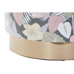 Reposapiés DKD Home Decor Multicolor Madera Metal Tropical 35 x 35 x
