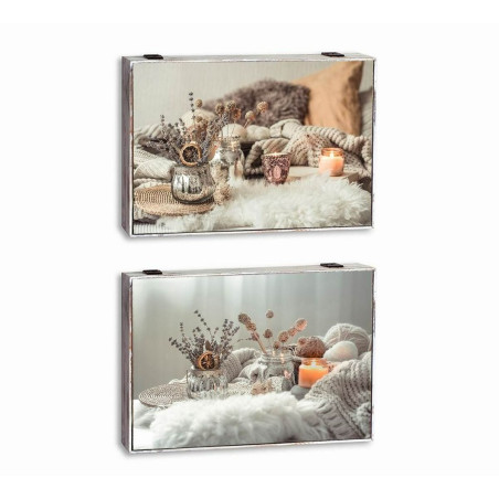 Tapa DKD Home Decor Contador Spa Madera MDF 2 Unidades 46,5 x 6 x 31,5