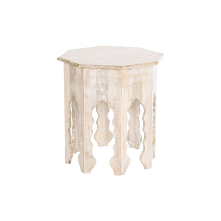 Mesa auxiliar DKD Home Decor 49 x 49 x 53,5 cm Marrón Blanco Madera d
