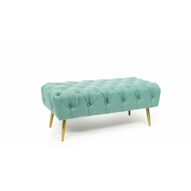 Banqueta DKD Home Decor Verde Dorado Metal 103 x 46 x 42 cm Banqueta DKD Home Decor Verde Dorado Metal 103 x 46 x 42 cm
