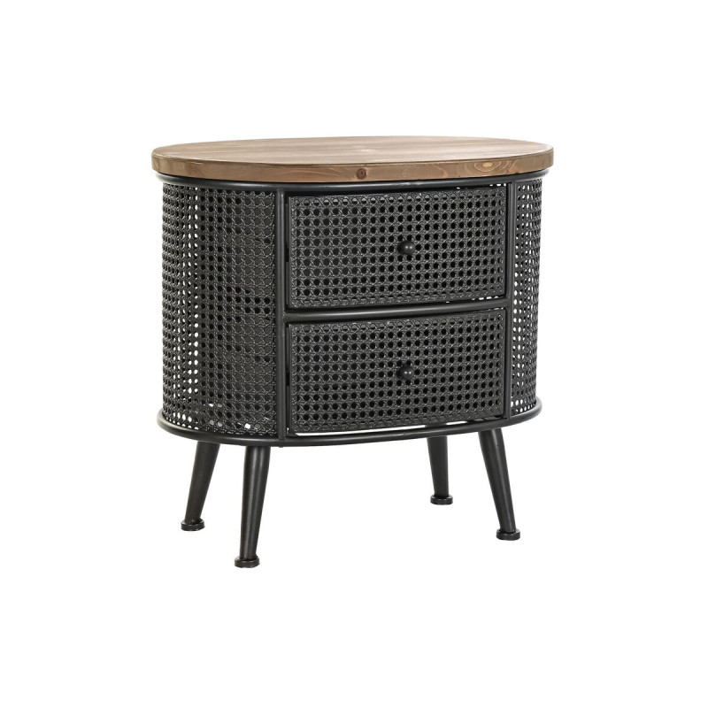 Mesita de Noche DKD Home Decor Abeto Metal (53 x 35 x 51 cm) Mesita de Noche DKD Home Decor Abeto Metal (53 x 35 x 51 cm)