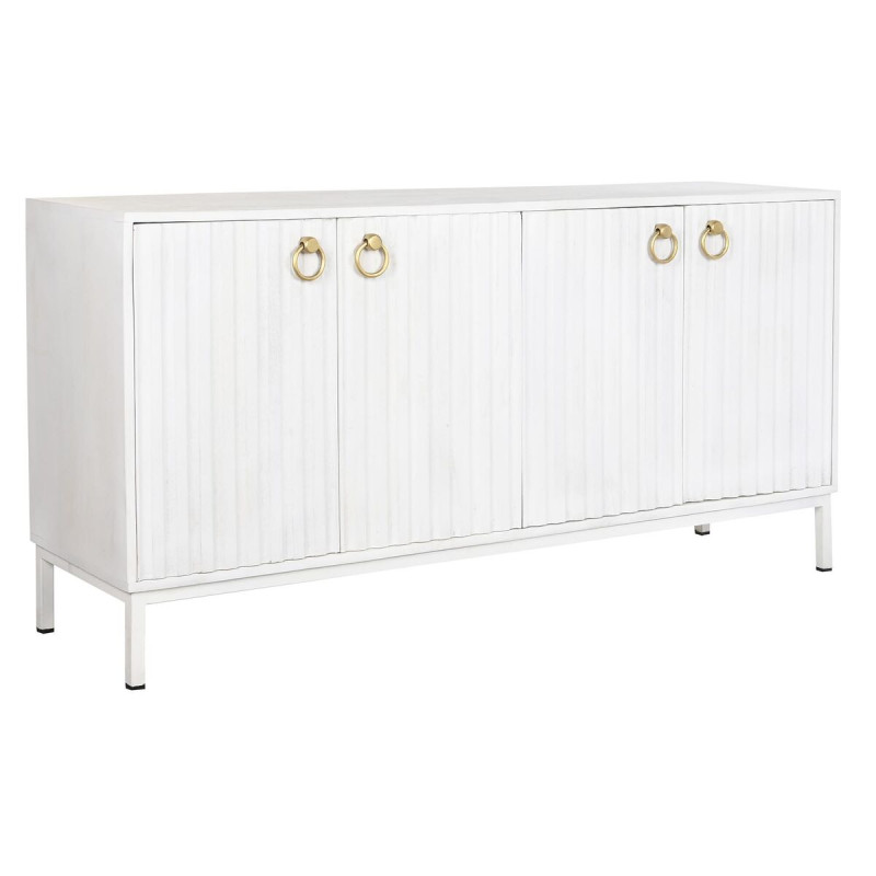 Aparador DKD Home Decor Metal Blanco Madera de mango (152 x 40 x 77 cm