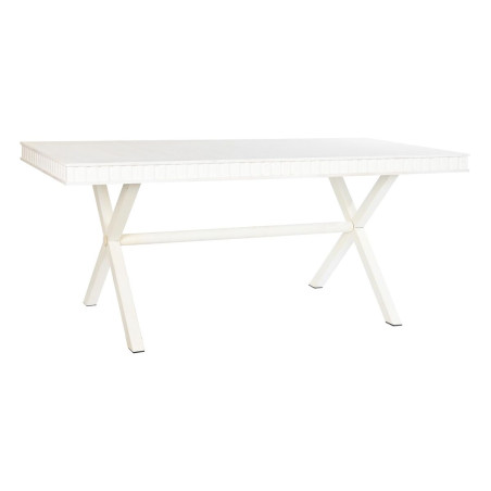 Mesa de Comedor DKD Home Decor Blanco Metal Madera de mango 180 x 90 x