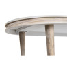 Mesa de Comedor DKD Home Decor Blanco Dorado Latón Madera de mango 18