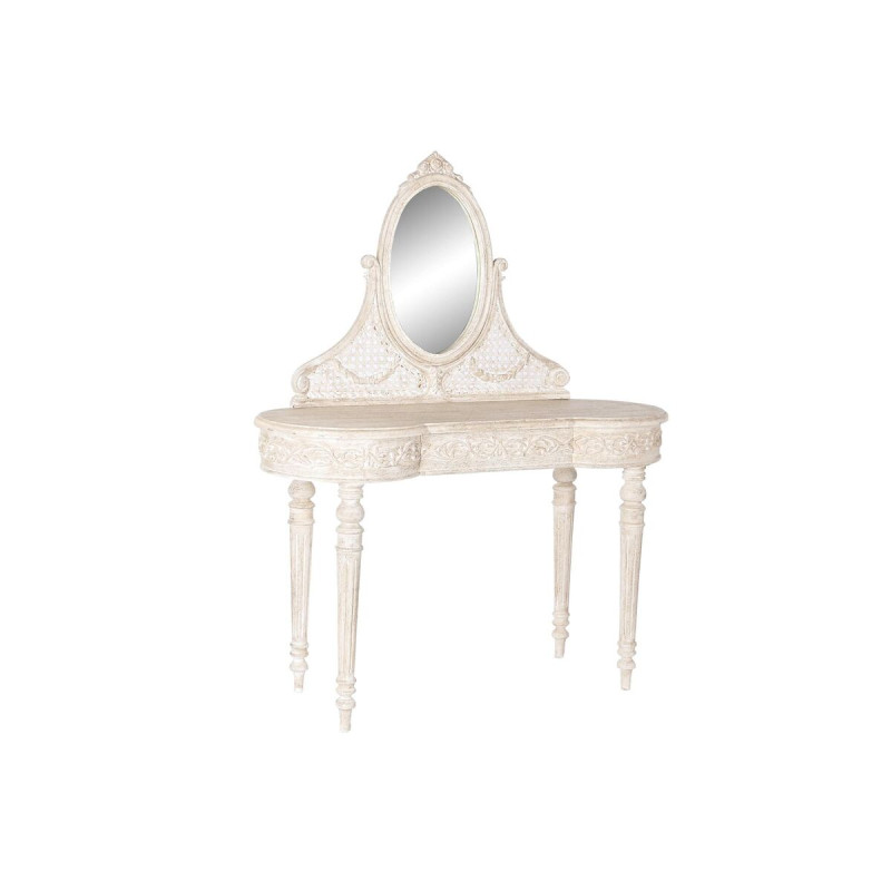 Tocador DKD Home Decor 114 x 44 x 141 cm Blanco Beige Madera de mango Tocador DKD Home Decor 114 x 44 x 141 cm Blanco Beige Madera de mango