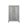 Armario DKD Home Decor Gris Blanco Madera de mango (90 x 38 x 150 cm)