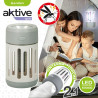 Lámpara Antimosquitos Recargable con LED 2 en 1 Aktive 7 x 13 x 7 cm