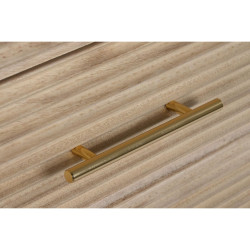 Cómoda DKD Home Decor Dorado Marrón claro Madera Madera de Paulonia