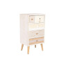 Cajonera DKD Home Decor Abeto Natural Algodón Blanco (48 x 35 x 89 cm
