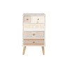 Cajonera DKD Home Decor Abeto Natural Algodón Blanco (48 x 35 x 89 cm