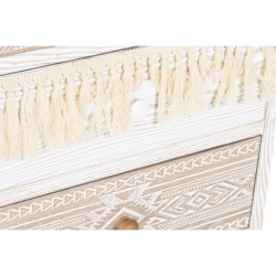 Cajonera DKD Home Decor Abeto Natural Algodón Blanco (48 x 35 x 89 cm