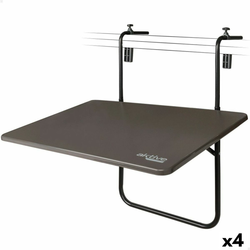 Mesa Plegable Aktive Para colgar en balcón Acero 60 x 66,5 x 40 cm (4