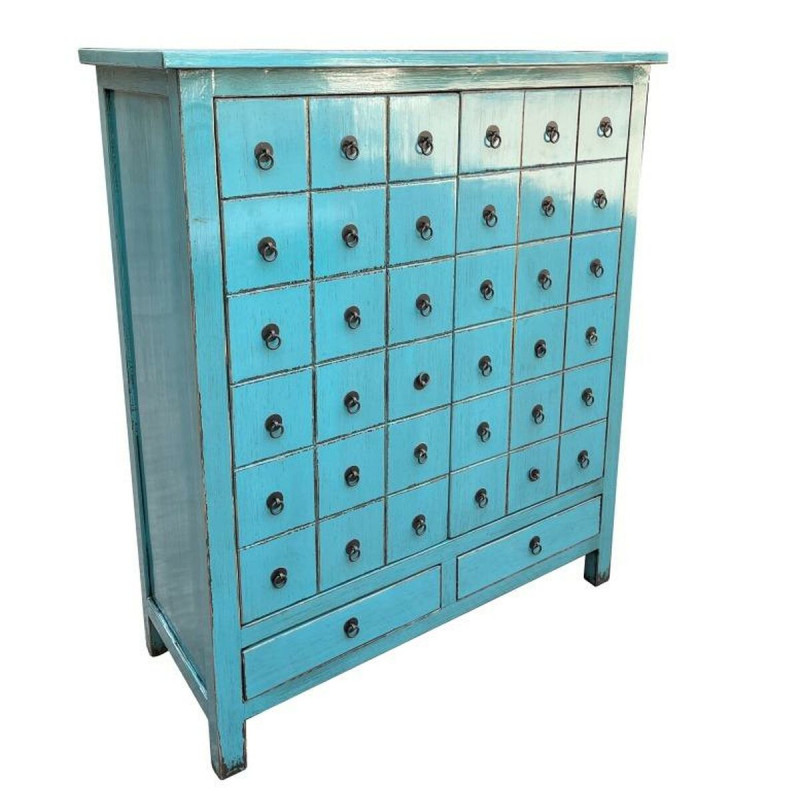 Cajonera DKD Home Decor Azul Madera de olmo Oriental Lacado 102 x 42 x Cajonera DKD Home Decor Azul Madera de olmo Oriental Lacado 102 x 42 x