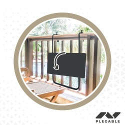 Mesa Plegable Aktive Para colgar en balcón Acero 60 x 66,5 x 40 cm (4