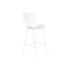 Taburete DKD Home Decor Negro Metal Blanco Polipropileno (52,5 x 49 x
