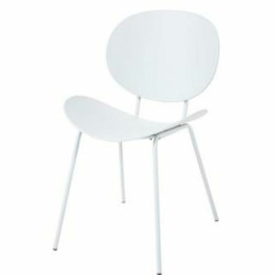 Taburete DKD Home Decor Negro Metal Blanco Polipropileno (52,5 x 49 x