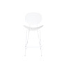 Taburete DKD Home Decor Negro Metal Blanco Polipropileno (52,5 x 49 x