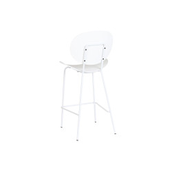 Taburete DKD Home Decor Negro Metal Blanco Polipropileno (52,5 x 49 x