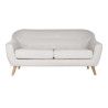 Sofá DKD Home Decor Natural Poliéster Madera de caucho Crema (172 x