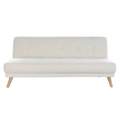 Sofá Cama DKD Home Decor 172 x 80 x 76 cm Crema Madera de caucho Mode