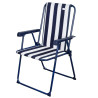 Silla Plegable Aktive A rayas Blanco Azul marino 43 x 85 x 47 cm (4 Un