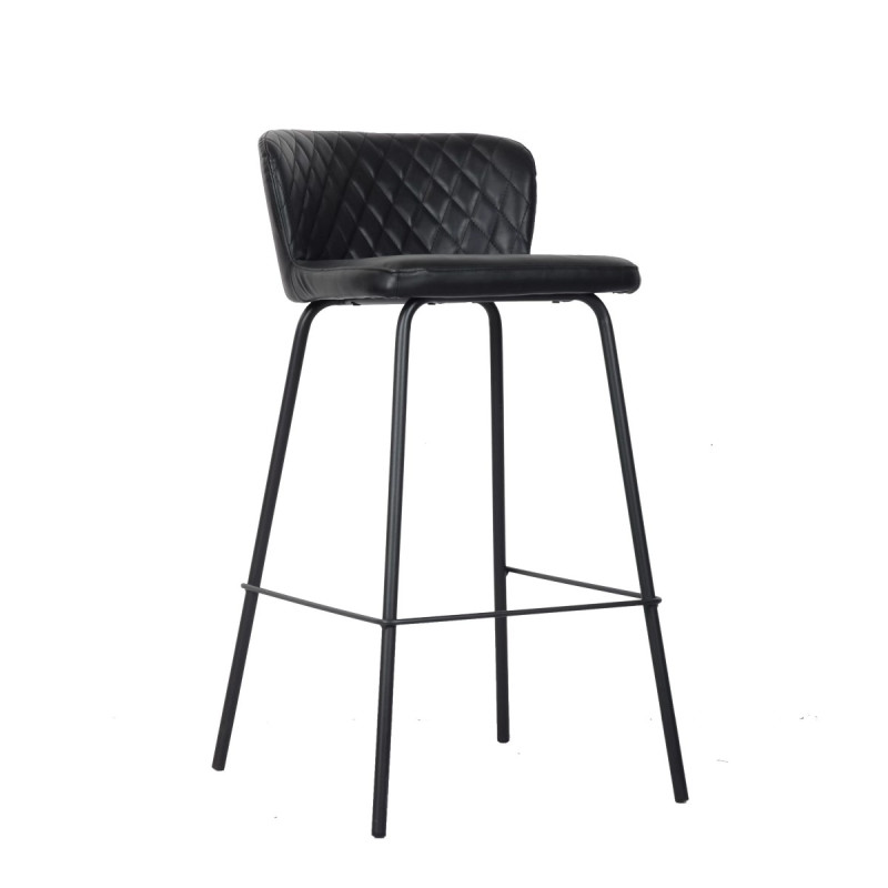 Taburete DKD Home Decor 40 x 42,5 x 81,5 cm Negro Azul Metal Azul mari