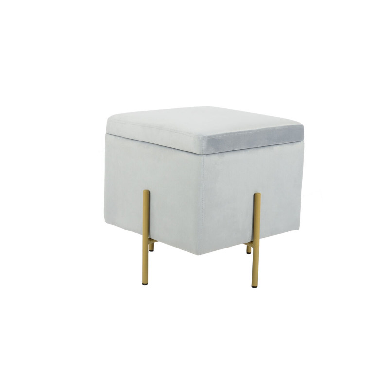 Reposapiés DKD Home Decor Gris Metal Poliéster (45 x 45 x 45 cm) Reposapiés DKD Home Decor Gris Metal Poliéster (45 x 45 x 45 cm)