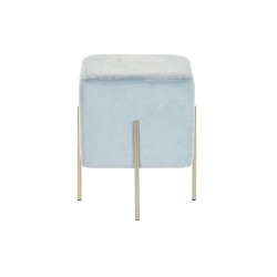 Reposapiés DKD Home Decor Dorado Metal Azul cielo (34 x 34 x 40 cm)