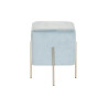 Reposapiés DKD Home Decor Dorado Metal Azul cielo (34 x 34 x 40 cm)