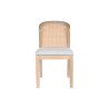 Silla de Comedor DKD Home Decor Abeto Poliéster Gris claro (46 x 61 x