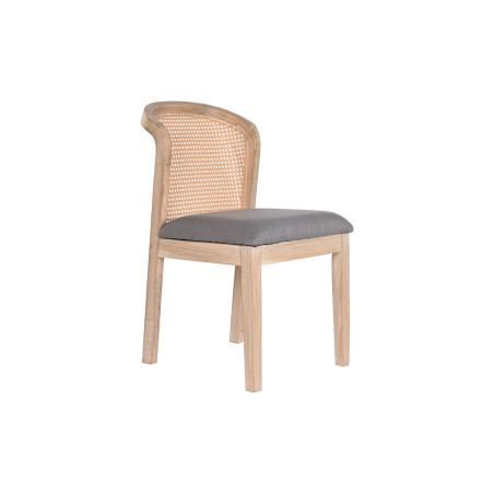 Silla de Comedor DKD Home Decor Abeto Poliéster Gris oscuro (46 x 61