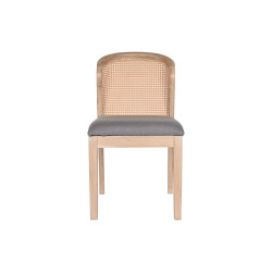 Silla de Comedor DKD Home Decor Abeto Poliéster Gris oscuro (46 x 61