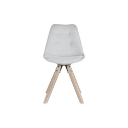 Silla de Comedor DKD Home Decor Poliéster Gris claro Roble (48 x 44 x