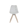 Silla de Comedor DKD Home Decor Poliéster Gris claro Roble (48 x 44 x