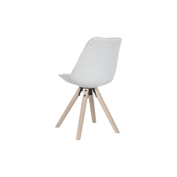 Silla de Comedor DKD Home Decor Poliéster Gris claro Roble (48 x 44 x