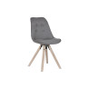 Silla de Comedor DKD Home Decor Poliéster Gris oscuro Roble (48 x 44