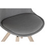 Silla de Comedor DKD Home Decor Poliéster Gris oscuro Roble (48 x 44