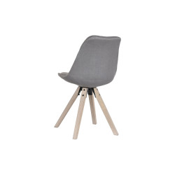 Silla de Comedor DKD Home Decor Poliéster Gris oscuro Roble (48 x 44