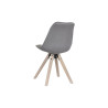 Silla de Comedor DKD Home Decor Poliéster Gris oscuro Roble (48 x 44