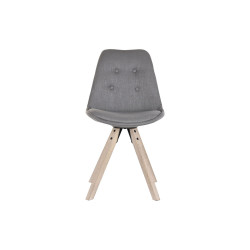 Silla de Comedor DKD Home Decor Poliéster Gris oscuro Roble (48 x 44