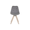 Silla de Comedor DKD Home Decor Poliéster Gris oscuro Roble (48 x 44
