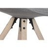 Silla de Comedor DKD Home Decor Poliéster Gris oscuro Roble (48 x 44